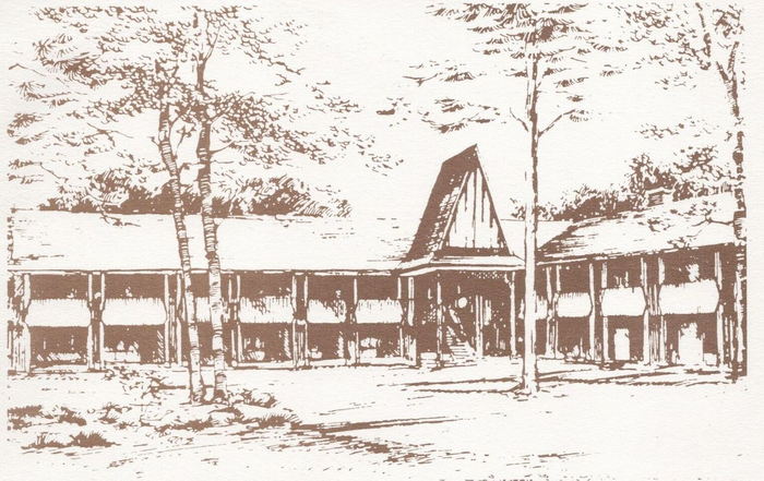Fox Haus Motor Lodge - Old Postcard